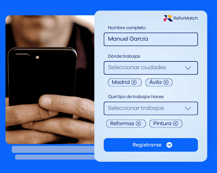 Registrate gratis en ReforMatch